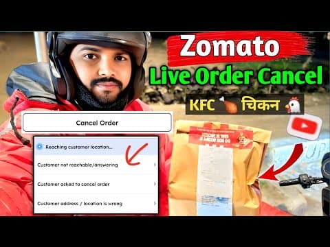 Zomato Live Order Cancel || Customer Not Reachable/answering || Zomato Delivery Boy Order Cancel