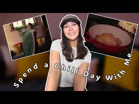 Spend A Chill Day With Me! - Baking A Chicken, Cleaning, And It Snowed!