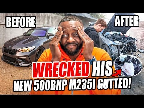 Repairing My Subscribers Bmw M235i Track Car After He Crashed It In The Rain 🌧️