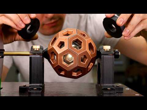 Huge Magnet Vs Copper Sphere - Anti-gravity Machine