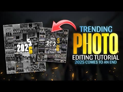 New Viral School & College Pages 2025 Ending Photo Editing Tutorial | 2025 Recap | 2025 Ending