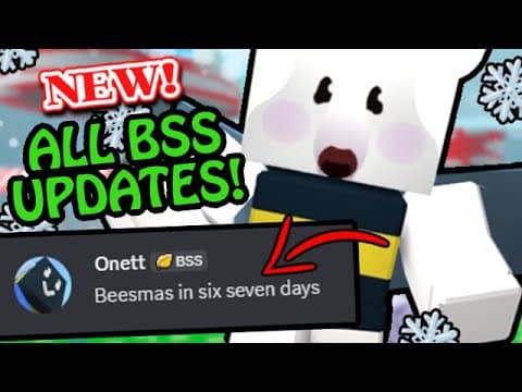 All New Updates + Onett Confirms Beesmas In Bee Swarm Simulator!!