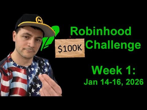 Robinhood $100k Challenge Week 1 | Wall Street Bets