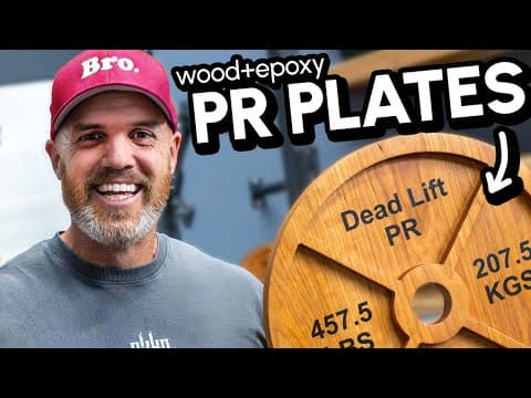 Making A Cherry Wood & Epoxy Pr Display Plate For My Gym!