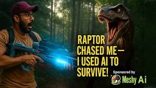 Raptor Dinosaur Chase In Jurassic World || Powered By Meshy Ai
