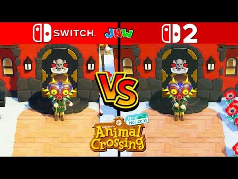 Animal Crossing New Horizons - Switch 1 Vs Switch 2 Comparison (4k Gameplay)
