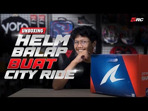 Unboxing Aeron Edgy Red Chrome 🔥 Helm Balap Kece Banget Buat City Ride ‼️