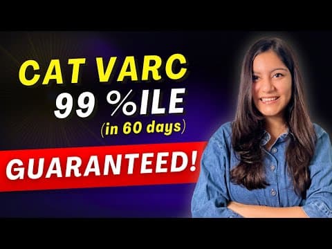 Guaranteed 99 Percentile → Cat 2025 Varc Strategy For 60 Days!
