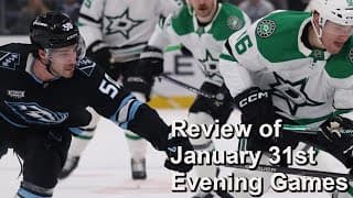 Review Of January 31st Evening Nhl Games